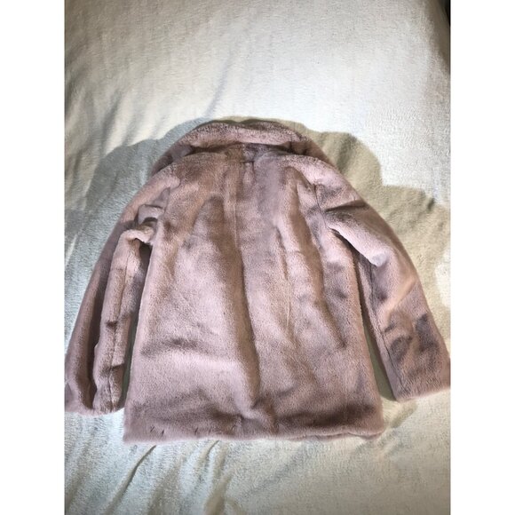 Rachel Zoe Women's Soft Powder Pink Faux Fur Cozy Jacket Winter Coat - Picture 2 of 8